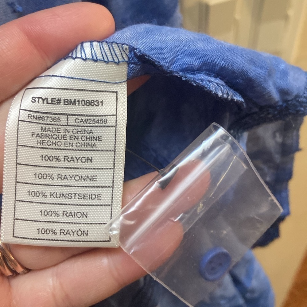Sz S BB Dakota Steve Madden Blue Tie Dye Tiered Sundress w/Adj Straps BM108631 - Picture 8 of 8